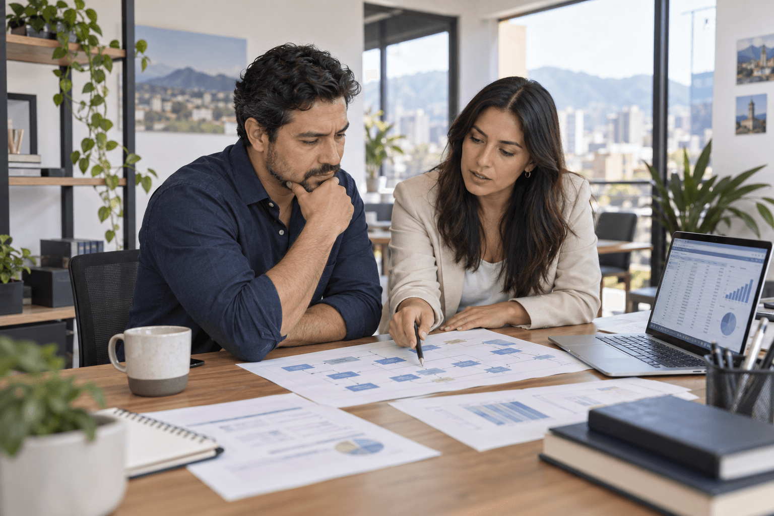 Small-business leaders reviewing processes and data before adding an AI agent