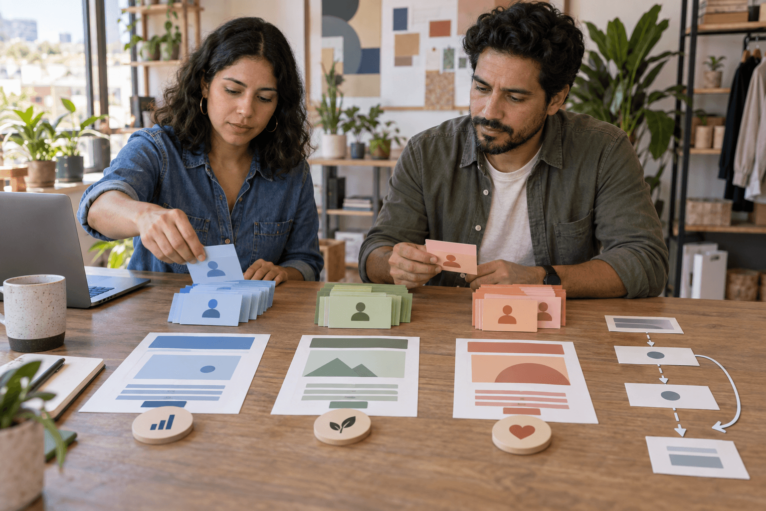 Team segmenting contacts and preparing different messages for an email marketing strategy